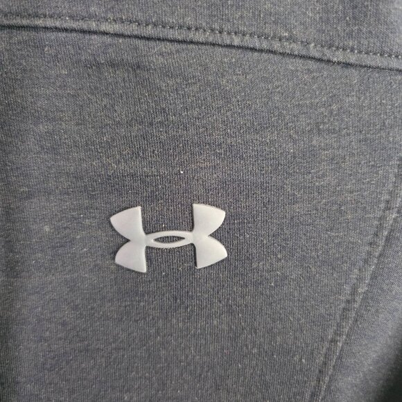 Womens Under Armour Loose Fit Black Pullover Sweatshirt Cowlneck Drawstring M - Picture 2 of 8